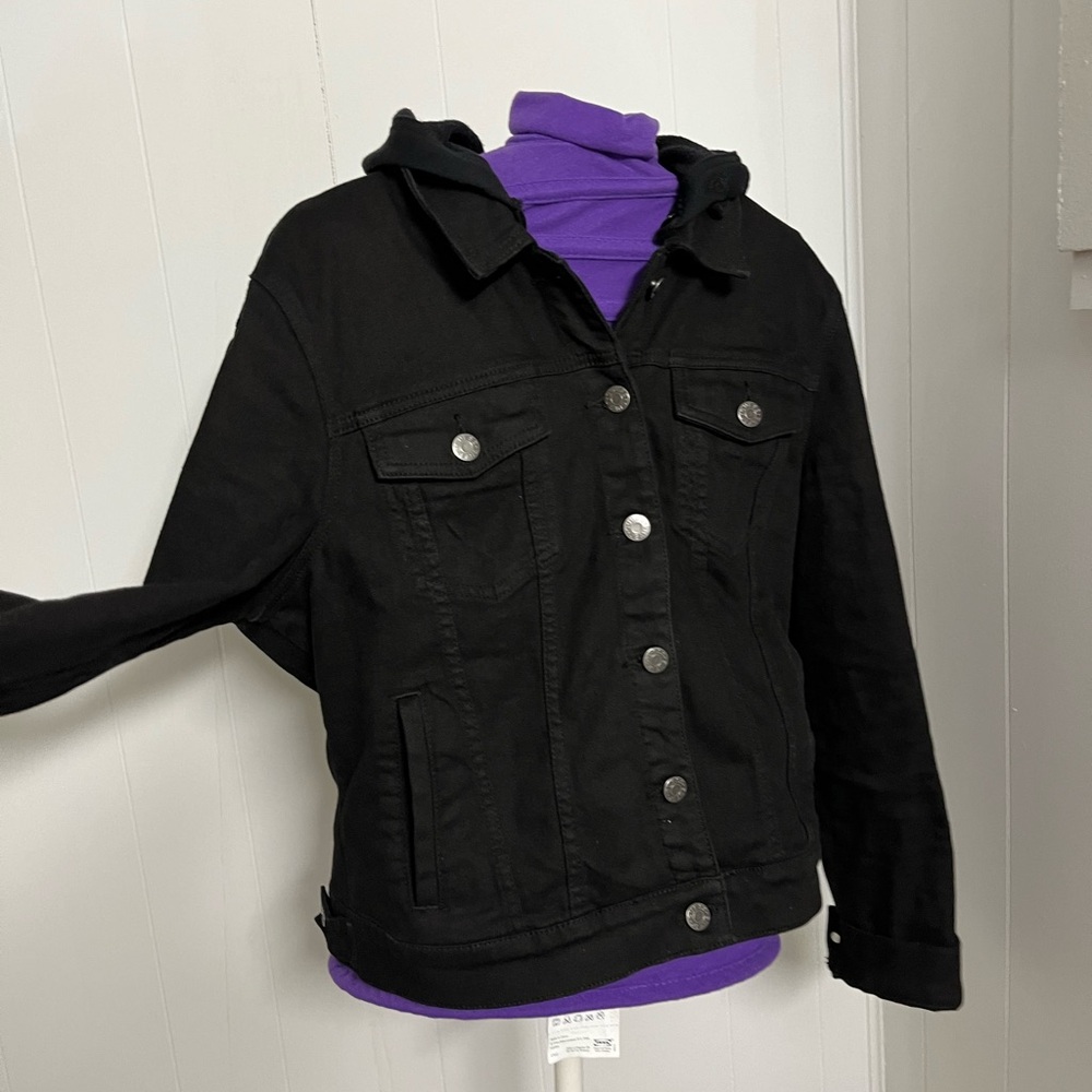 Guess Stella black hooded denim jacket - Picture 11 of 12